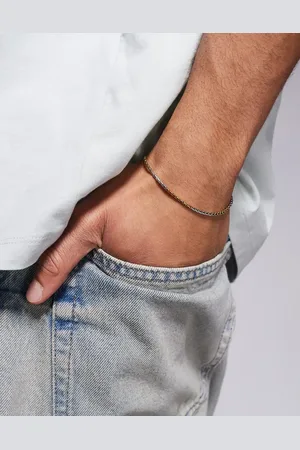 ASOS – Kettenarmband aus wasserfestem gold- und silberfarbenem Edelstahl im zweifarbigen Design