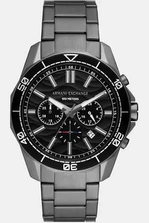 Armani Exchange – Chronograph aus Edelstahl in Stahlgrau