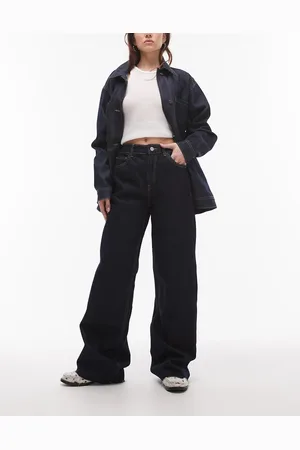 MANGO – Danila – Gerade Jeans in Indigoblau mit unverarbeitetem Saum