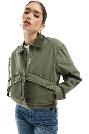 Timberland – Strafford – Canvas-Jacke in verwaschenem Blattgrün