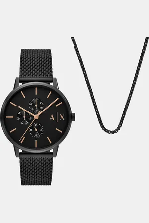 Armani Exchange – Multifunction – Set aus Edelstahl in aus Uhr und Halskette