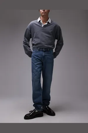 MANGO – Bob – Schmal zulaufende Jeans in Mittelblau