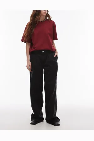 MANGO – Esther – Jeans in verwaschenem mit Bundfalten