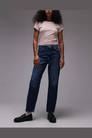 MANGO – New – Mom-Jeans in lockerer Passform in verwaschenem