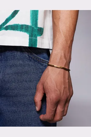 ASOS – Wasserfestes Kettenarmband aus Edelstahl in Goldoptik mit Metallperlen