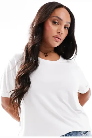 ONLY – T-Shirt in mit umgeschlagenen Ärmeln