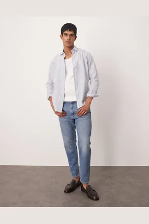 MANGO – Sammy – Slim-Fit-Jeans in Mittelblau