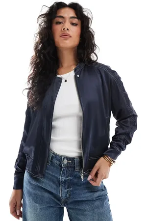 French Connection – Akita – Bomberjacke aus Satin in mit gerafften Ärmeln