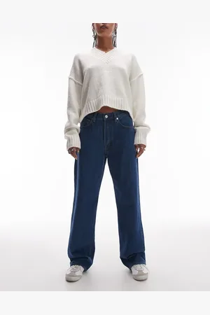 ARKET – Shore – Boyfriend Fit Jeans in dunkelblauer Waschung mit niedriger Taille