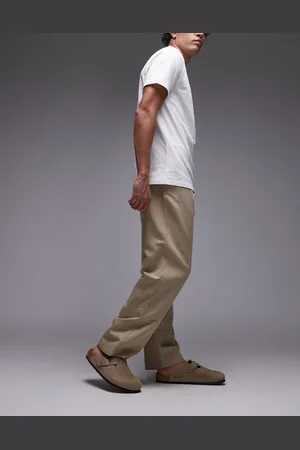 MANGO – Gerade geschnittene Hose aus Leinenmix in Beige