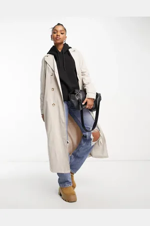 JDY – Oversize-Trenchcoat in Steinbeige