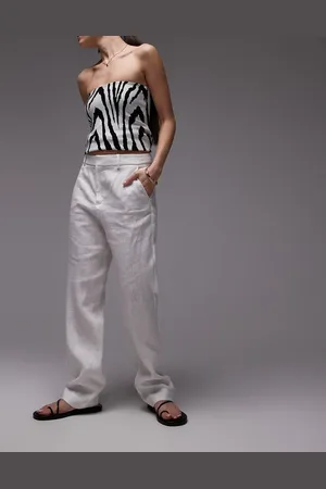 MANGO – Elegante Leinenhose in