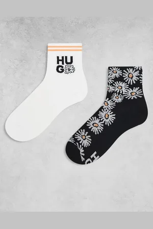 HUGO BOSS – 2er-Pack Socken mit Gänseblümchenprint und Stapel-Logo
