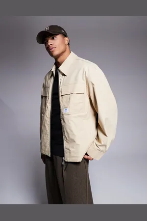 Hugo Blue – Bino – Jacke in Beige mit Kragen