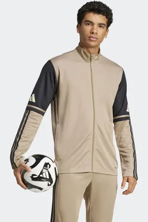adidas – Squadra 25 – Trainingsjacke in Blanch Cargo / Schwarz / Warm Vanilla