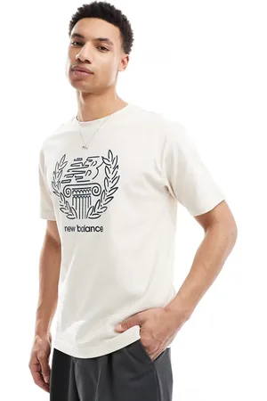 New Balance – x debut – T-Shirt in Beige mit Skulptur-Print