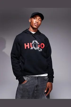 HUGO BOSS – Dueleyo – Kapuzenpullover in mit Schlangenprint