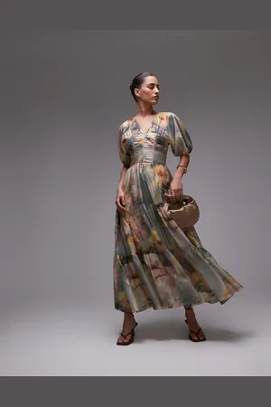 & OTHER STORIES – Midikleid aus Leinenmix mit Blumenprint