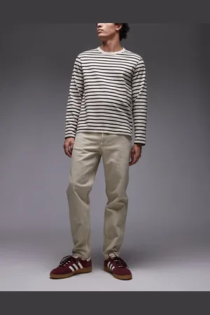 MANGO – Barrel-Jeans in Hellbeige