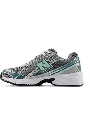 New Balance – 740 – Sneaker in Metallic-Silber und Türkis