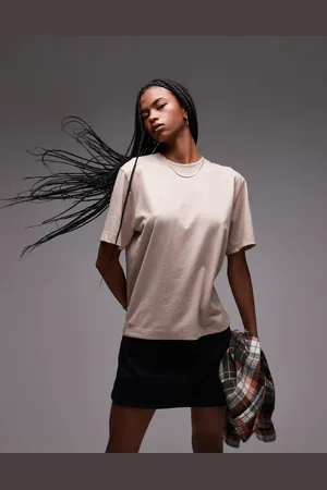 Topshop – Premium Basic – T-Shirt in Hellbeige
