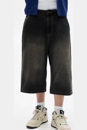 Pull&Bear – Sehr weite Jeans-Shorts in