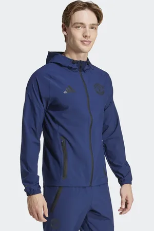 adidas – Manchester United Tiro 25 – Competition VIS Tech – Auswärts-Trainingsjacke in Team Navy Blue 2