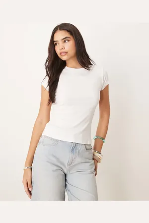 Abercrombie & Fitch – Geripptes Slim Fit T-Shirt in