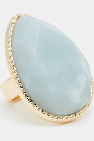 ASOS – Goldfarbener Oversize-Ring mit Halbedelstein
