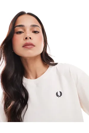 Fred Perry – T-Shirt in Hellrosa mit Rundhalsausschnitt