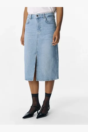 Object – Midi-Jeansrock in Light Blue Denim 1