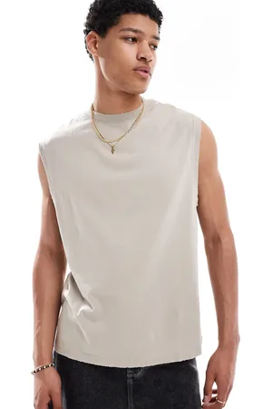 Pull&Bear – Tank-Trägertop in Sandbeige