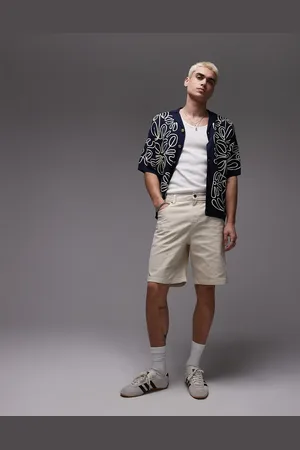 Dickies – River Ranch – Work-Shorts im Western-Design in Wollweiß