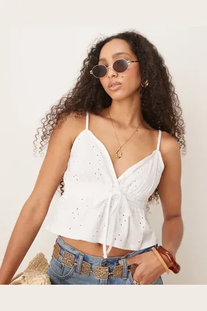 ASOS – Babydoll-Camisole in mit Lochstickerei