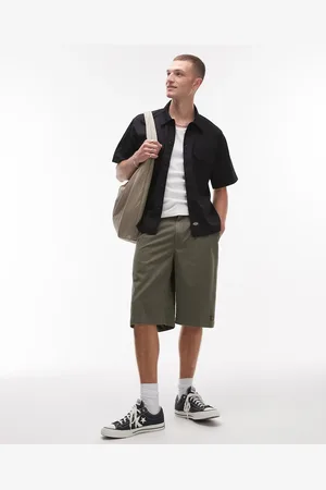 Dickies – Unionville – Work-Shorts in Khakigrün mit Bügelfalte, 13 Zoll Schrittlänge