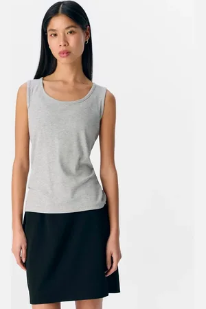 Object – Tanktop in meliertem Hellgrau