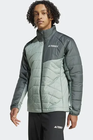 adidas – Terrex Multi – Synthetik-Isolationsjacke in Silver Green / Legend Ivy