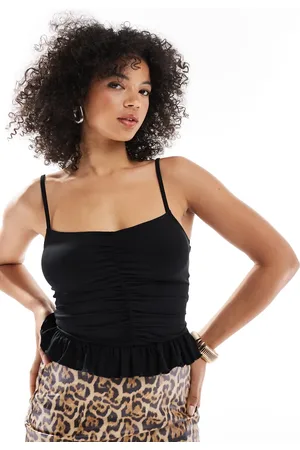 ASOS – Gerafftes Camisole in mit kleinem Rüschendetail