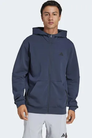 adidas Designed For Training – Trainingsjacke in Aurora Ink mit durchgehendem Reißverschluss