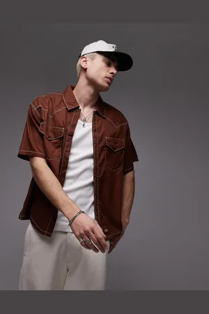Dickies – River Ranch – Work-Hemd im Western-Design in Cappuccino