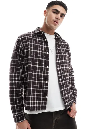 ASOS – Kastiges Hemd in mit Gittermuster