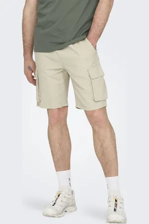 Only & Sons – Cargo-Shorts in Silver Lining