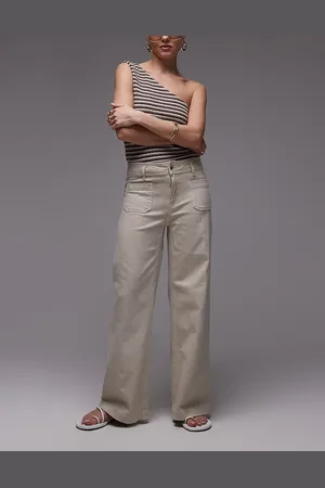 MANGO – Jessie – Jeans in Ecru mit geradem Bein und Vordertaschen