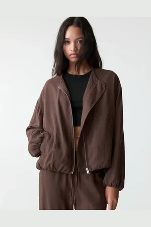 Pull&Bear – Bomberjacke aus Leinenmix in