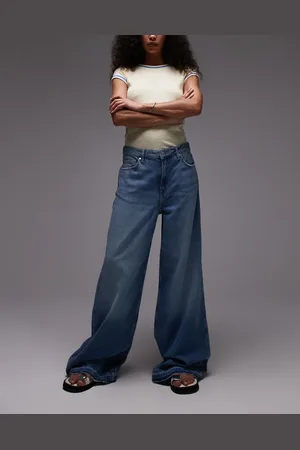 MANGO – Aba – Weit geschnittene Jeans in mit abgesetztem Saum