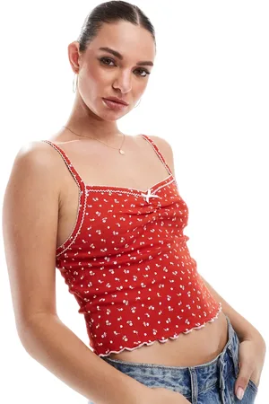 Cotton On Cotton On – Cropped-Trägertop im Camisole-Stil aus Pointelle in