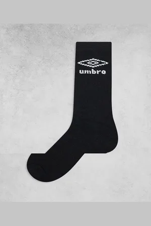 Umbro – 3er-Pack Crew-Socken in Schwarz, Grau und Weiß