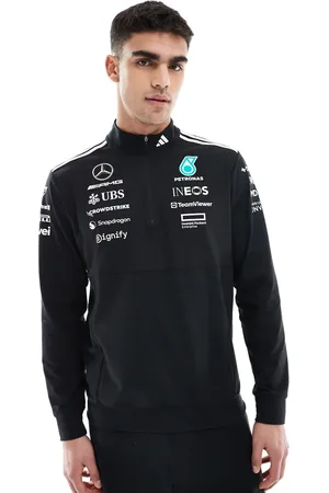 adidas Adidas Training – Mercedes Formel 1 – Sweatshirt in mit kurzem Reißverschluss