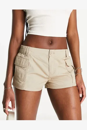 New Look – Fallschirm-Shorts im Cargo-Stil in Stone