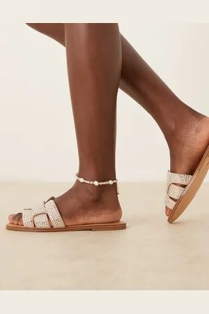 Aldo – Elenaa – Flache Sandalen in Knochenweiß